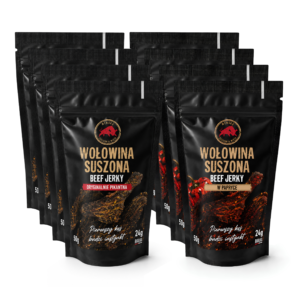 Zestaw Dwóch Smaków Wołowina Suszona Beef Jerky - 4+4 (400 g)