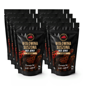 Zestaw Wołowina Suszona Beef Jerky W Papryce - 8 szt. (400 g)